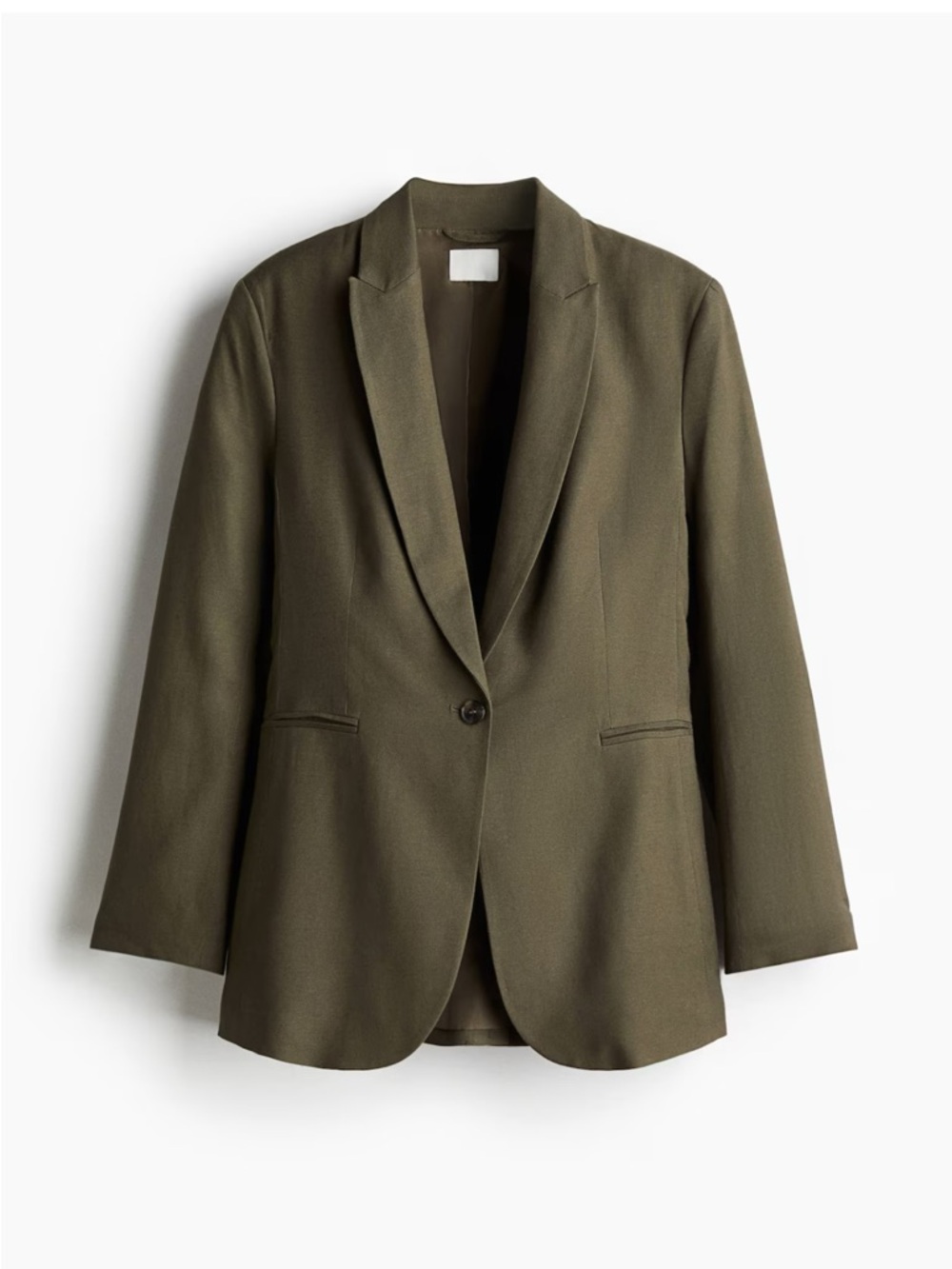 H&M Olive Green Women's Tailored Blazer Jacket